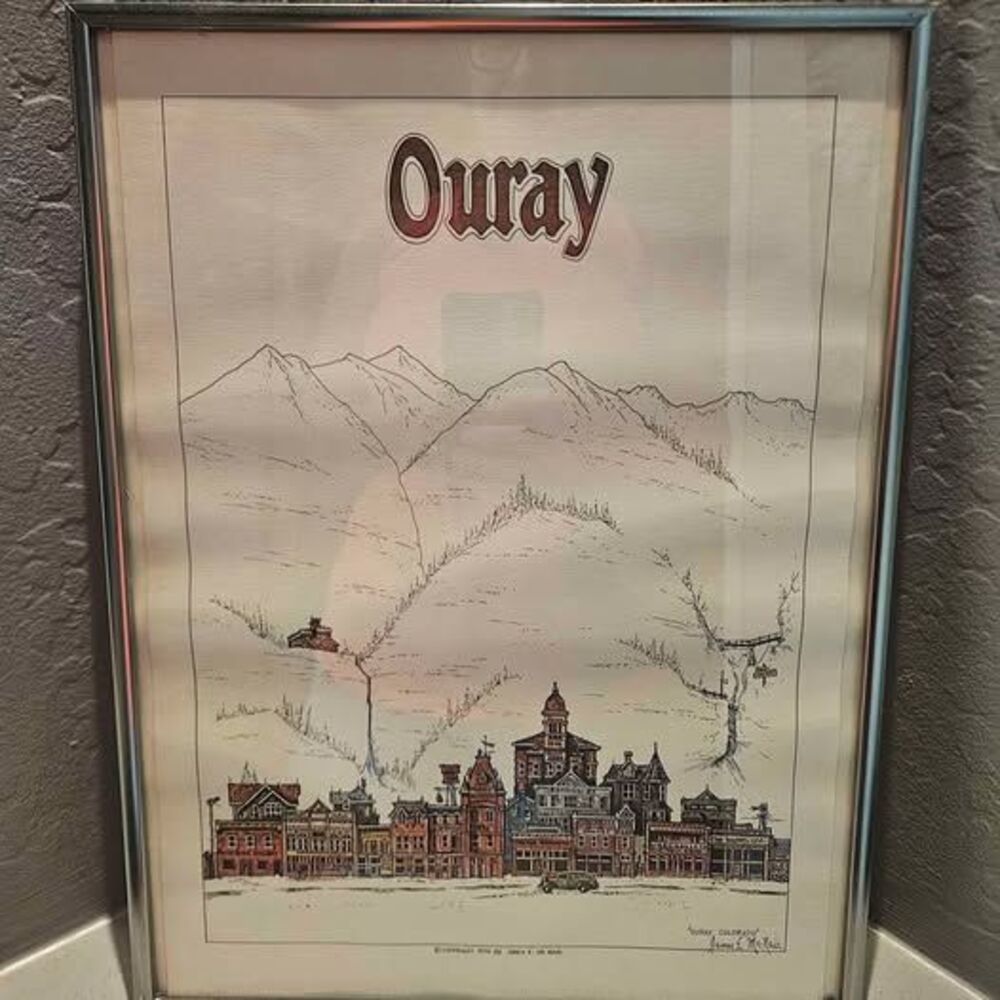 Vintage 1979 James E. McNair Ouray Colorado Framed Art Print